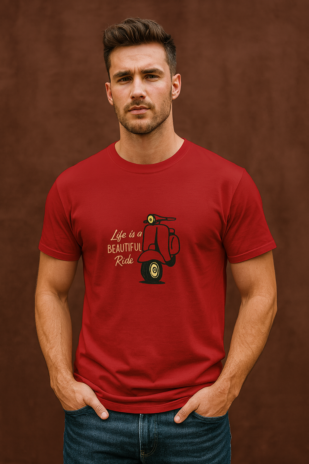 Retro Scooter Ride True Fit T-Shirt