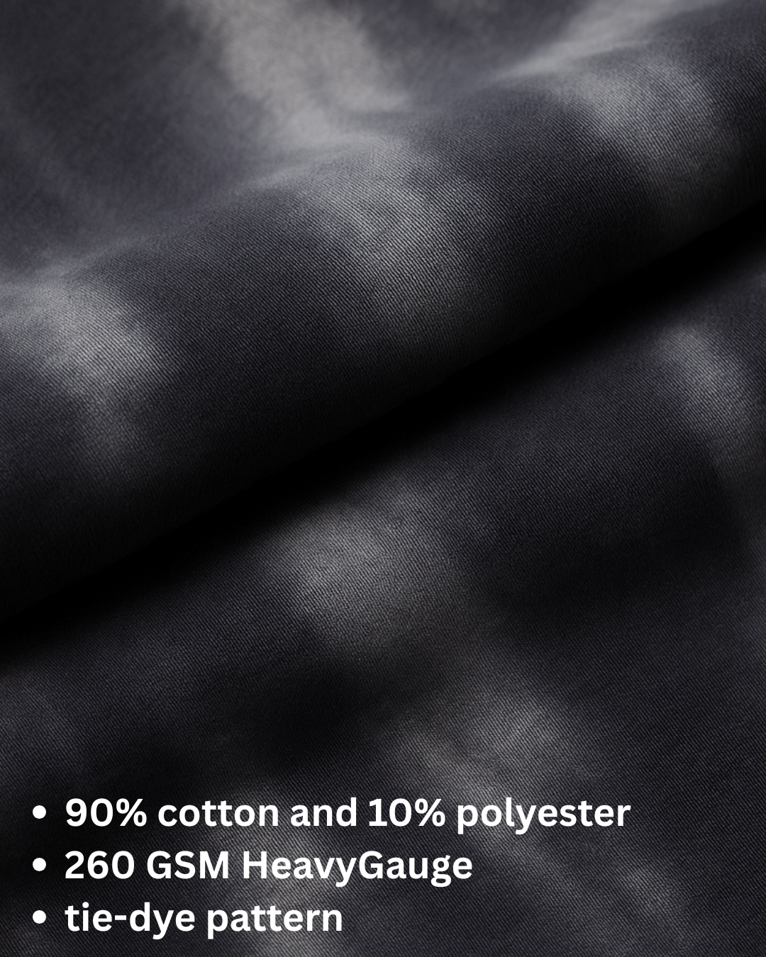 White Black Tie Dye Oversized T-Shirt | 260 GSM