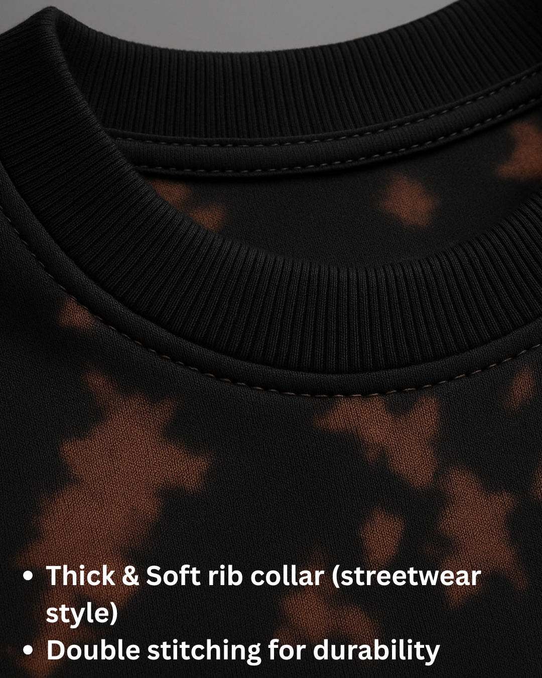 Brown Black Tie Dye Oversized T-Shirt | 260 GSM HeavyWeight | The Silora