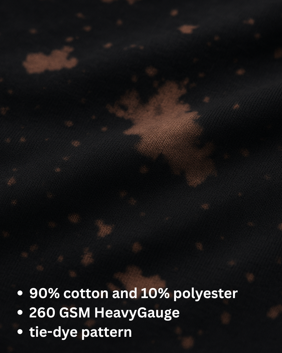 Brown Black Tie Dye Oversized T-Shirt | 260 GSM HeavyWeight | The Silora