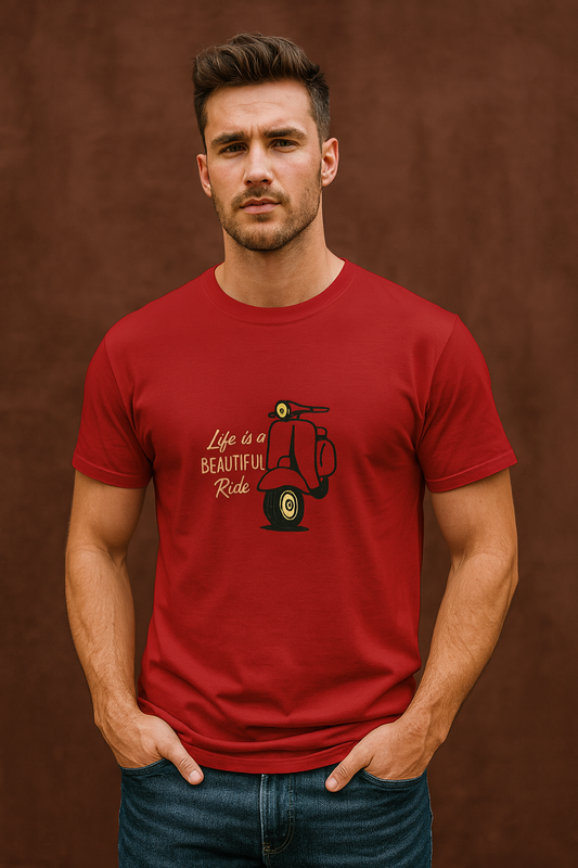 Retro Scooter Ride True Fit T-Shirt