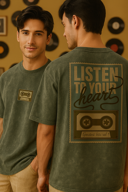 Listen to Your Heart Retro Oversized Tee