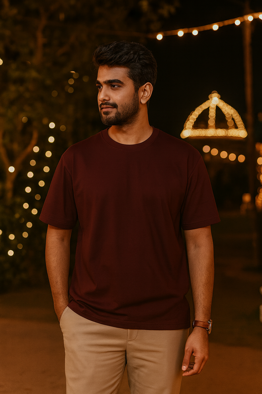 Maroon Regular Fit T-Shirt