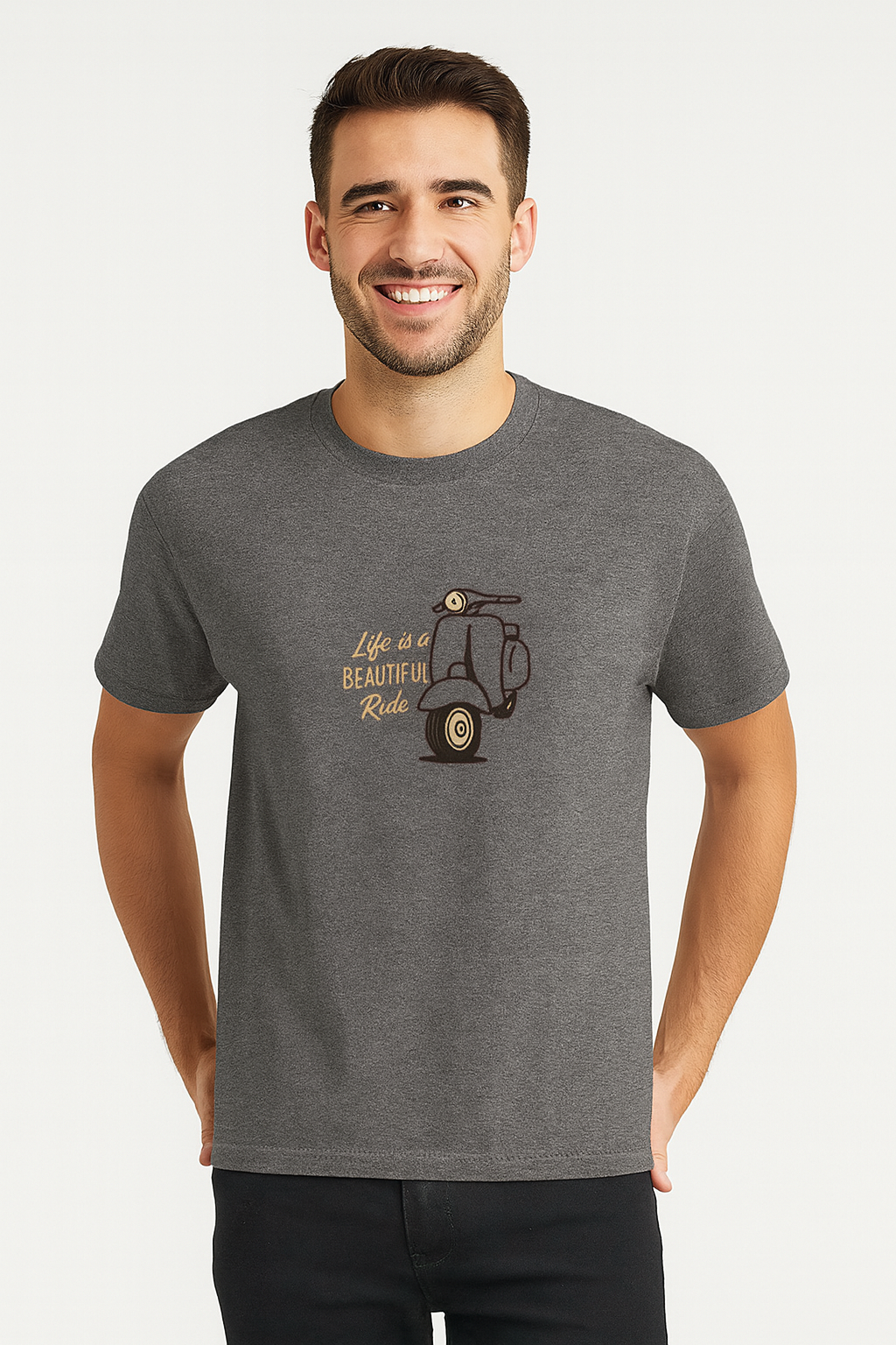 Retro Scooter Ride True Fit T-Shirt