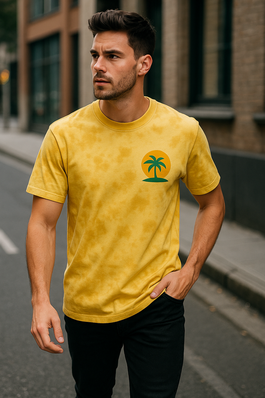 Palm Tree Tie Dye Oversized T-Shirt