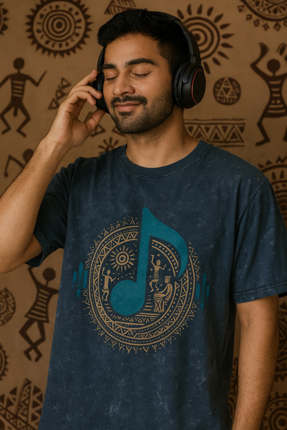 Warli Beats Oversized T-Shirt