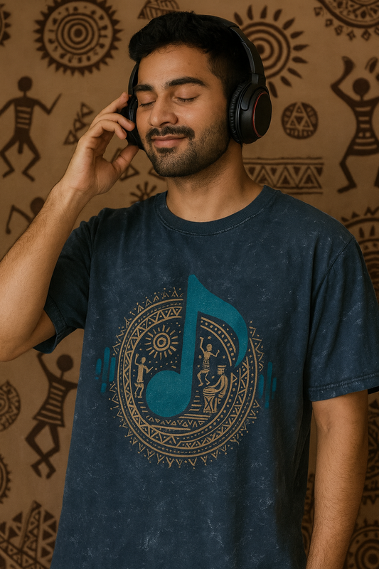 Warli Beats Oversized T-Shirt