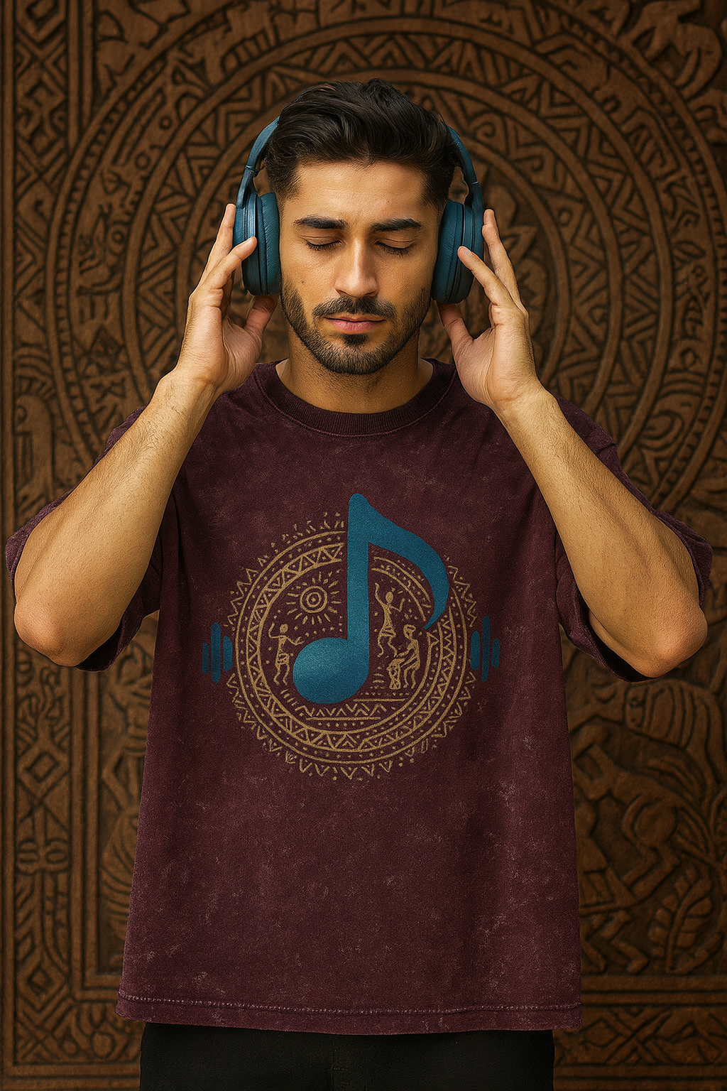 Warli Beats Oversized T-Shirt
