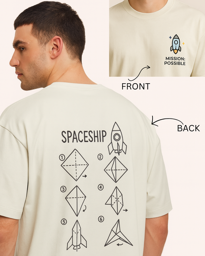 Spaceship Oversized Premium T-Shirt