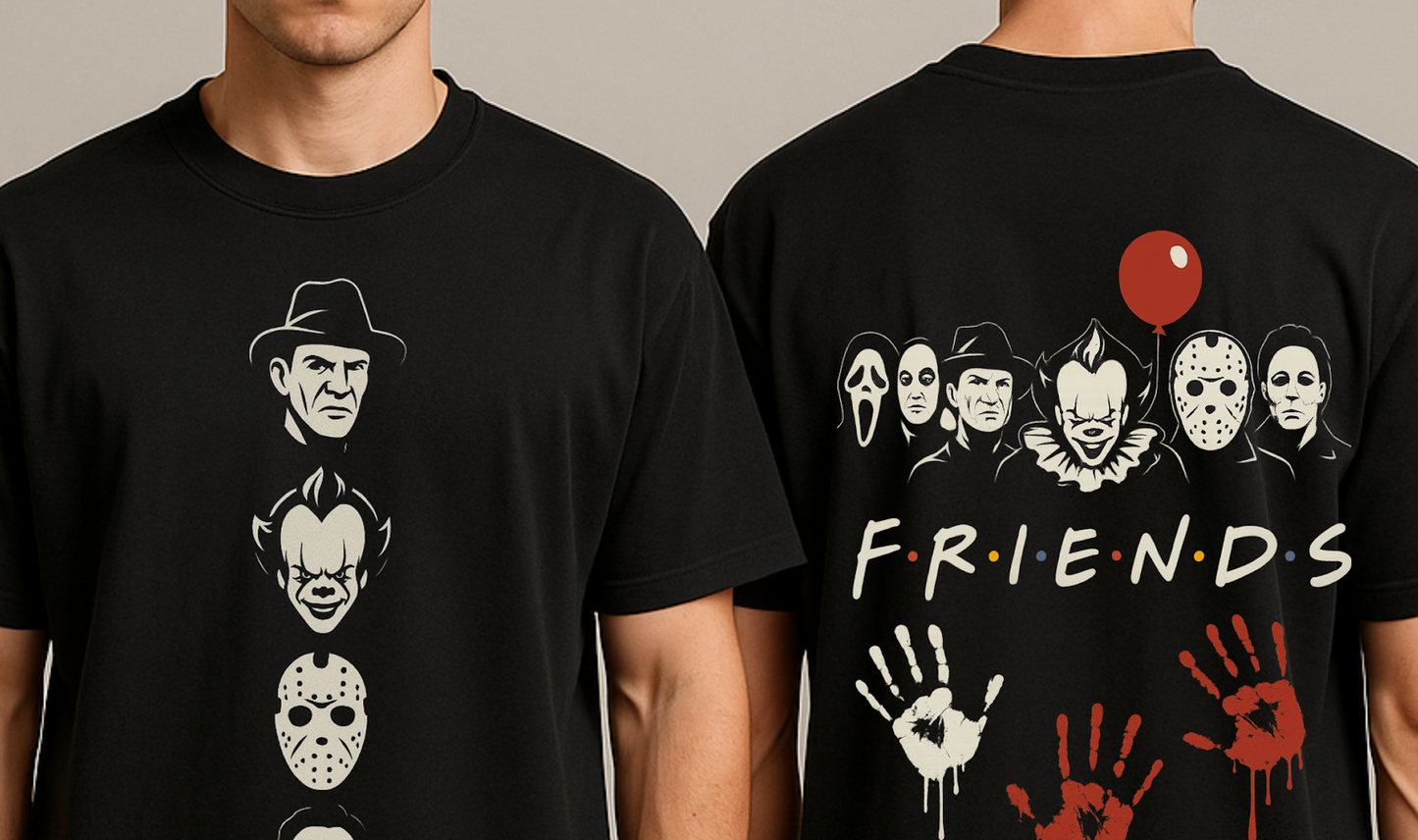FRIENDS Horror Edition Oversized T-Shirt | 240 GSM HeavyWeight | The Silora