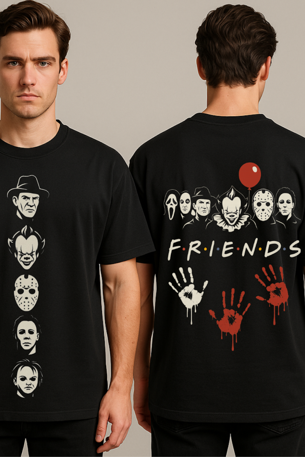FRIENDS Horror Edition Oversized T-Shirt | 240 GSM HeavyWeight | The Silora