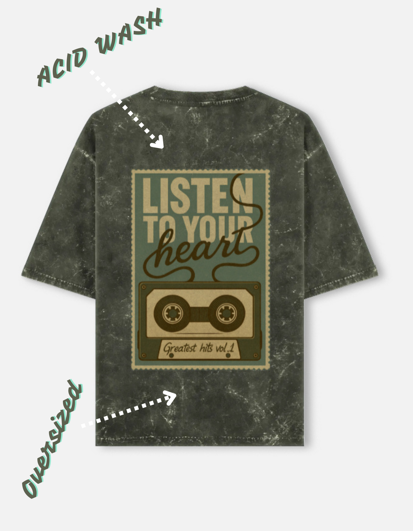 Listen to Your Heart Retro Oversized Tee